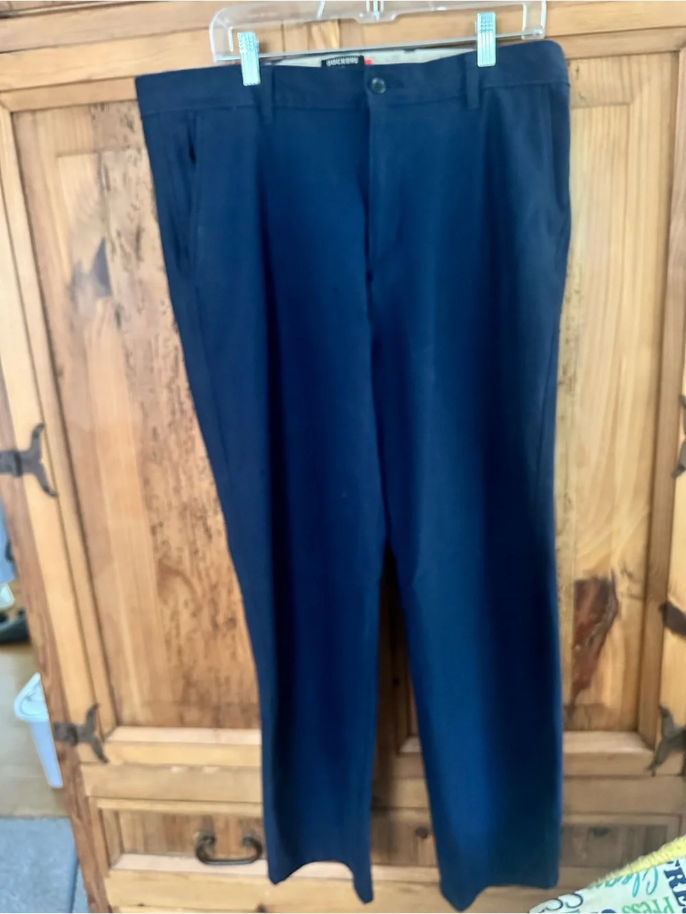 Dockers Men’s Navy Dress Pants - Classic Straight Fit 36W 32L